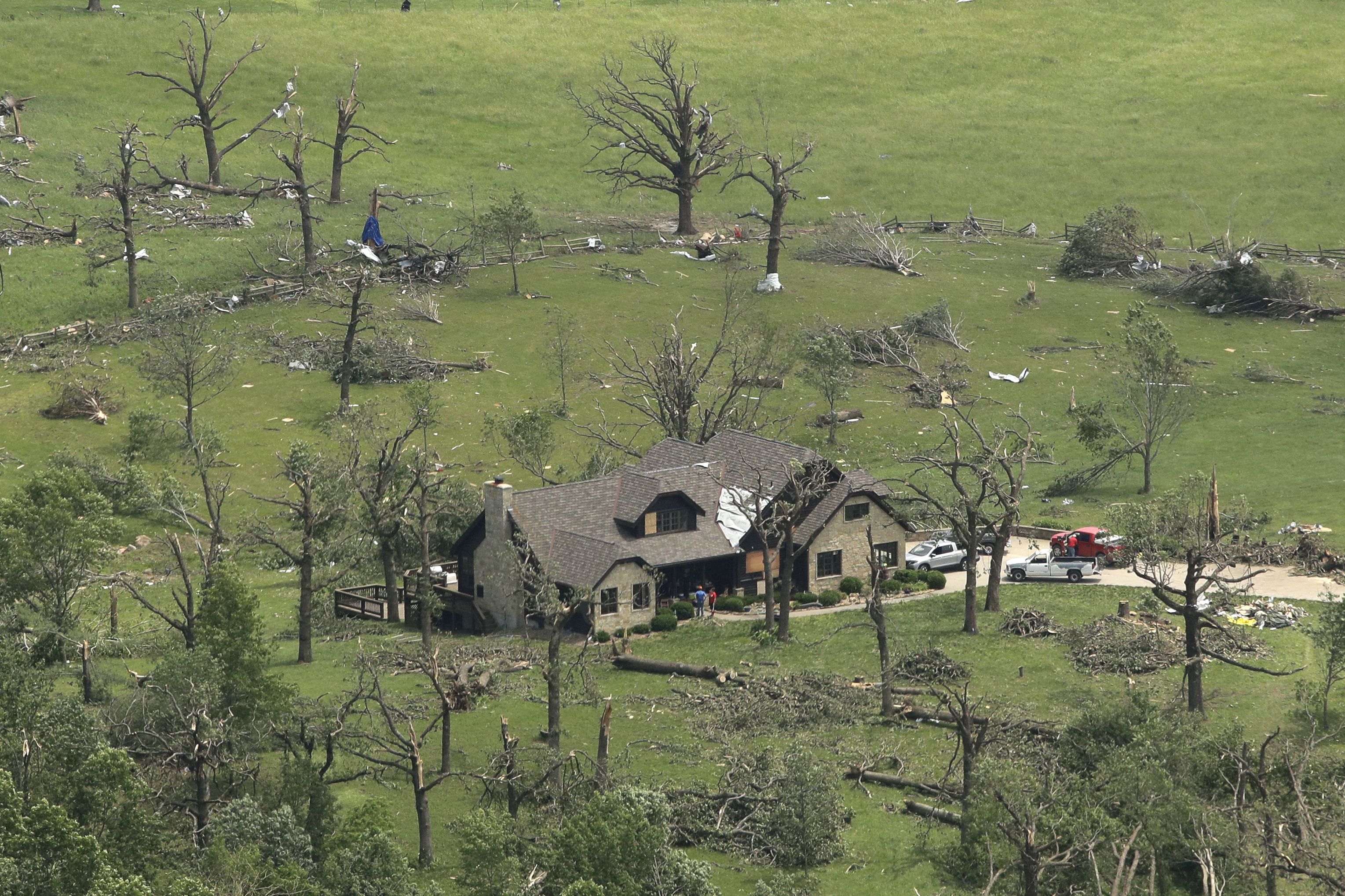 Photo gallery: Aerial tour of tornado devastation near Lawrence